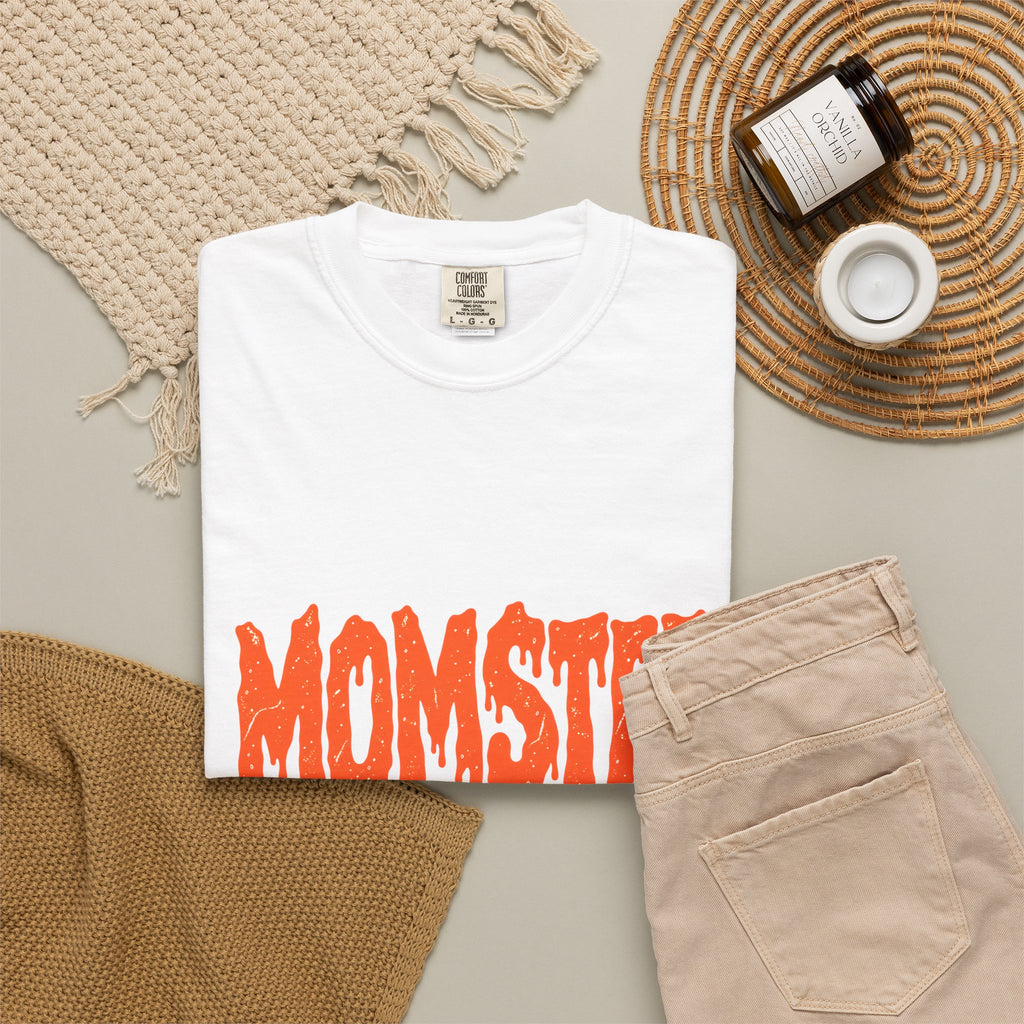 Comfort Colors® Momster Shirt, Retro Halloween Shirt, Spooky Mama Shirt, Mom Life Shirt, Funny Halloween, Tee, Spooky Season Shirt for Women
