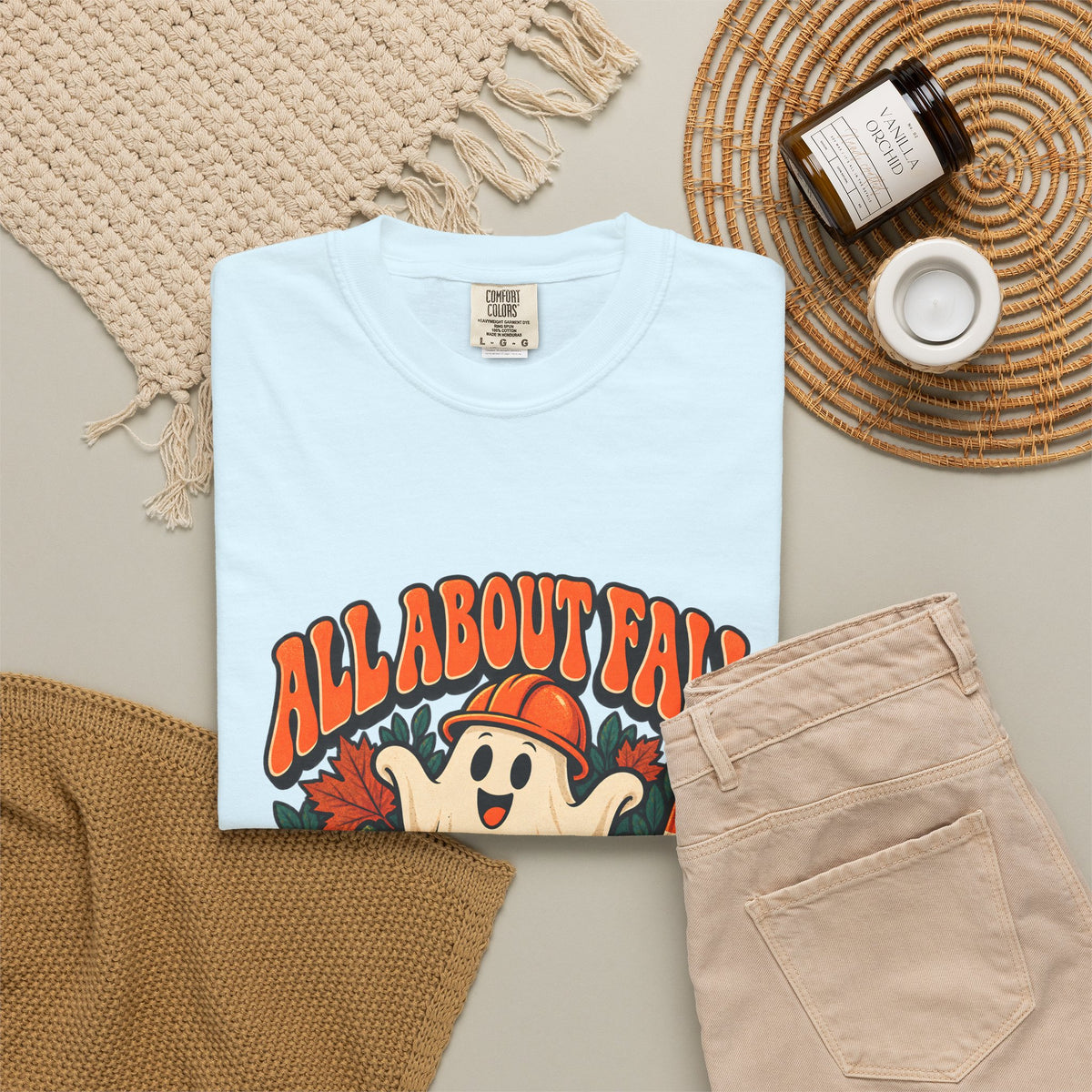 T-shirt Comfort Colors® All About Fall Prevention, cadeau amusant pour kinésithérapeute, t-shirt graphique pour ergothérapeute spécial Halloween