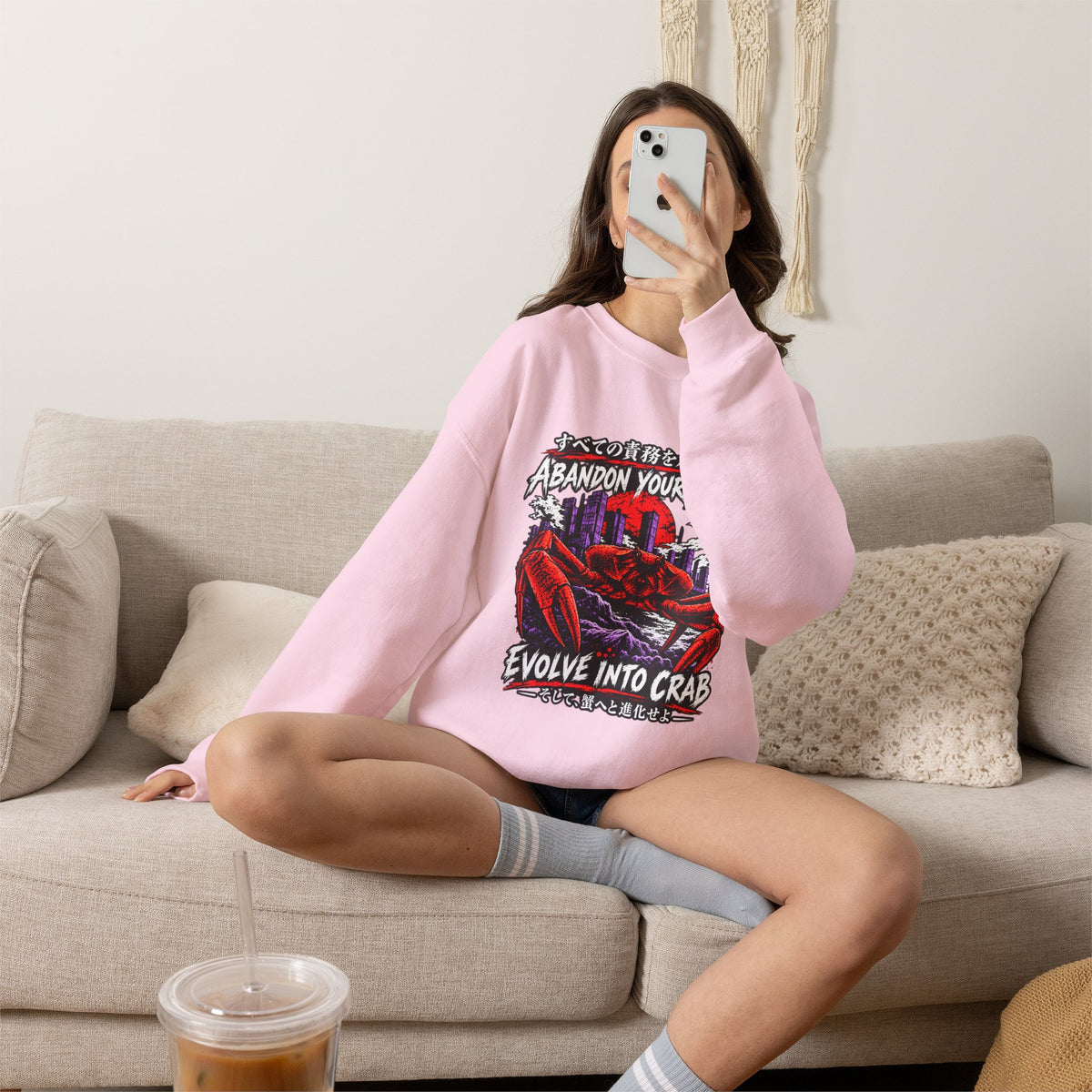 Abandon Your Duties Evolve Into Crab Funny Sweatshirt