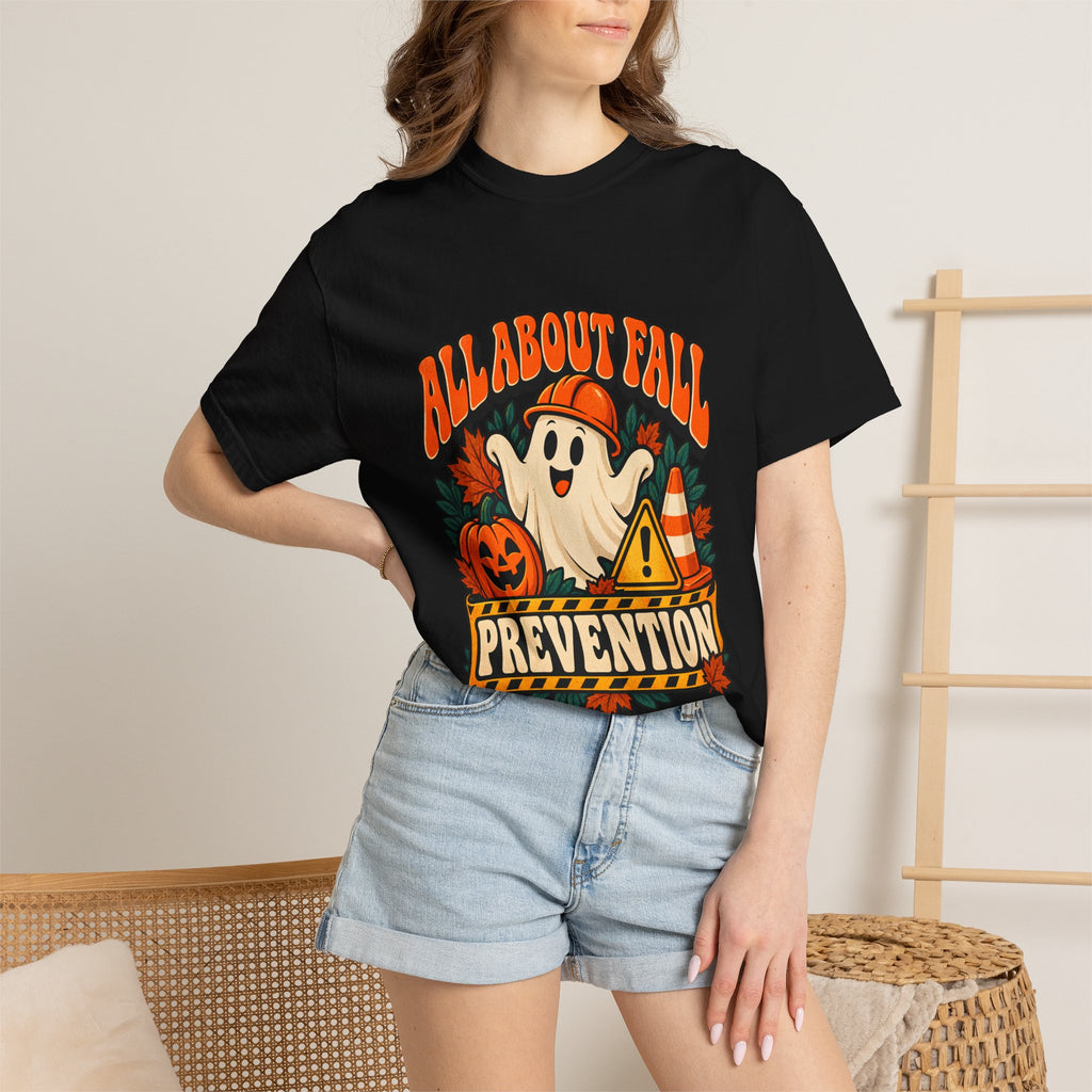 T-shirt Comfort Colors® All About Fall Prevention, cadeau amusant pour kinésithérapeute, t-shirt graphique pour ergothérapeute spécial Halloween